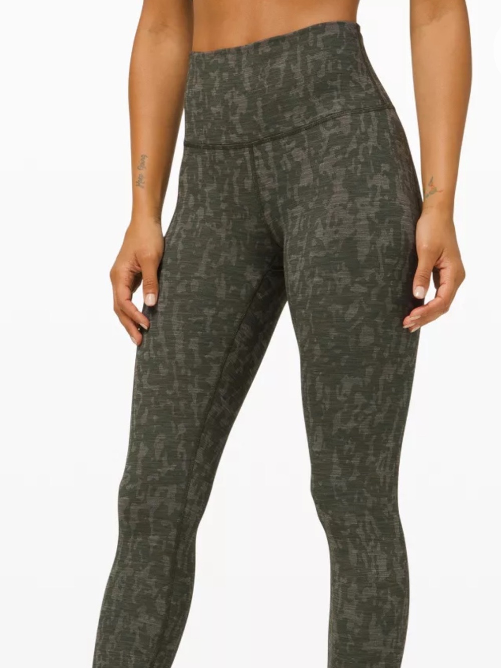 lululemon athletica Dark Gray Camo Leggings